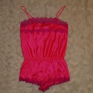 Victoria's Secret Pink Silk Romper